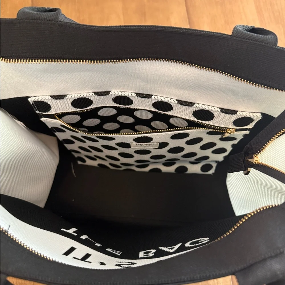 NWT Colorblock Knit Tote Bag - kate spade new york x Target White/Black - Picture 13 of 15